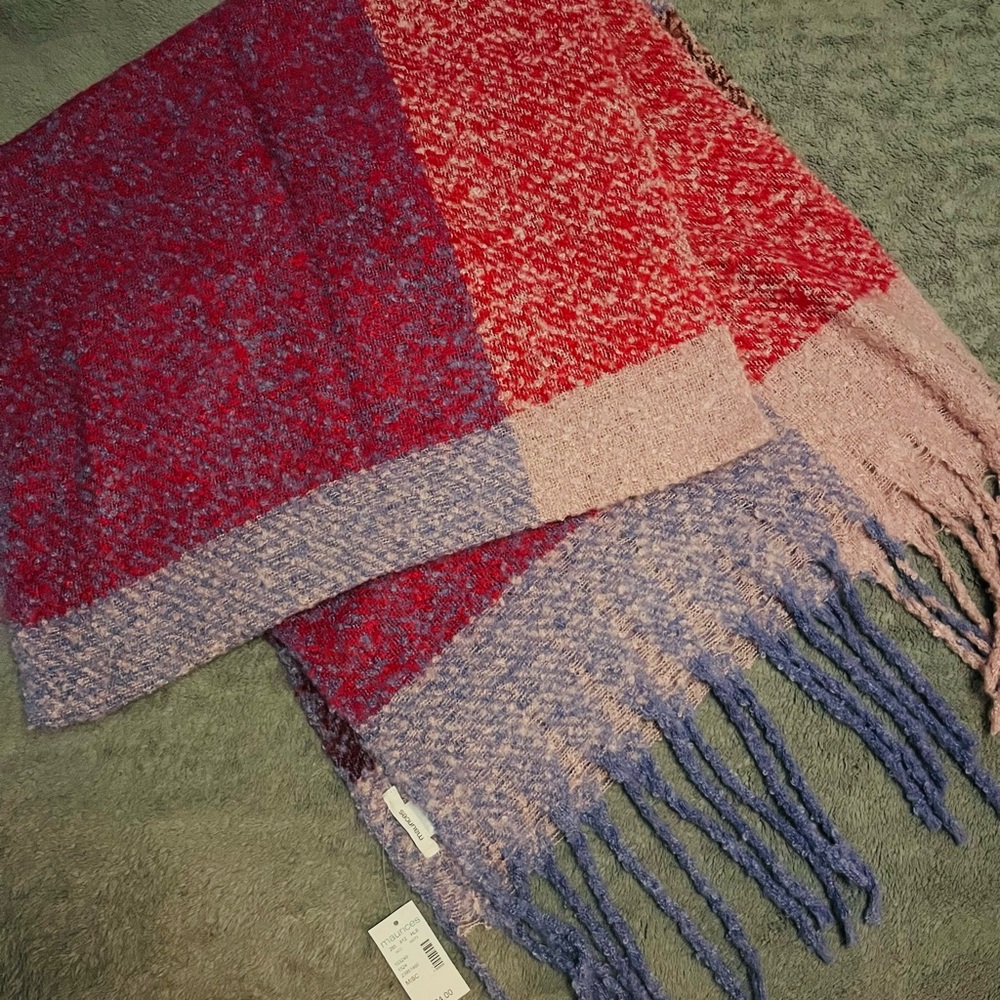 Maurices Magenta and Purple Knit Scarf